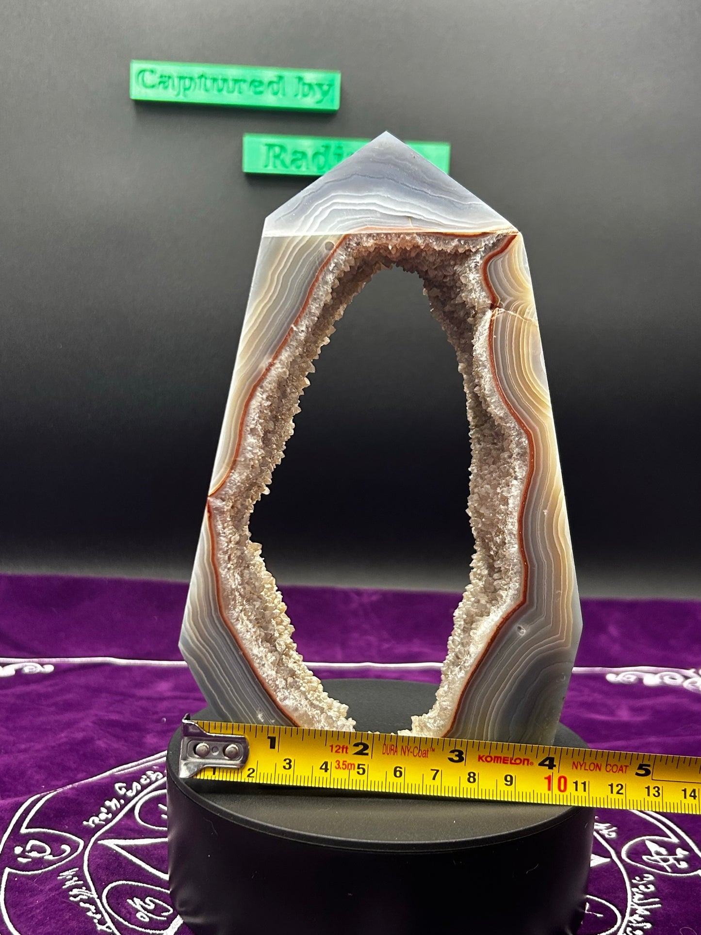 Botswana Agate Tower w/huge druzy