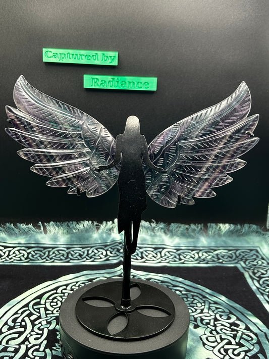Rainbow Fluorite Angel Wings