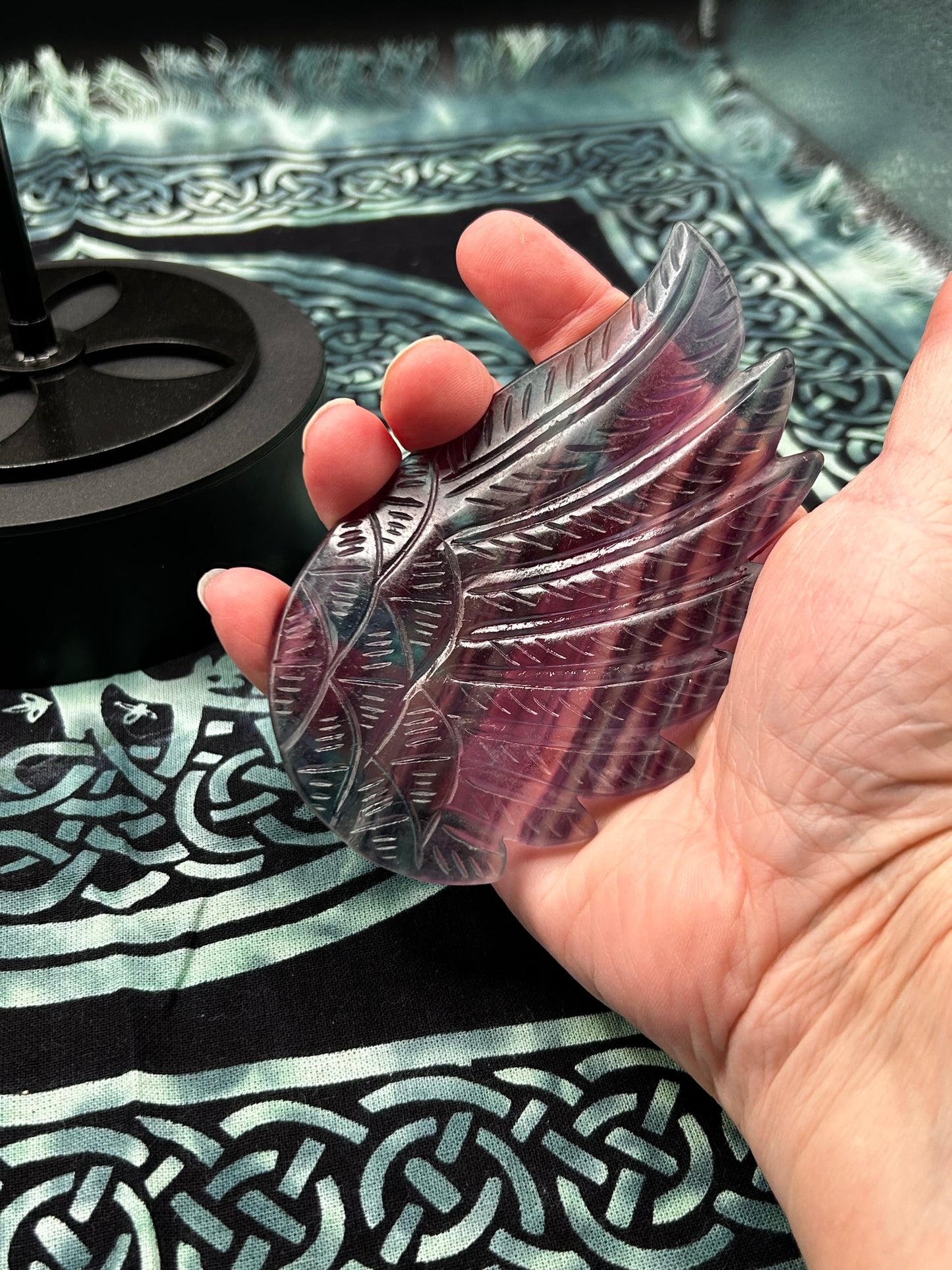 Rainbow Fluorite Angel Wings