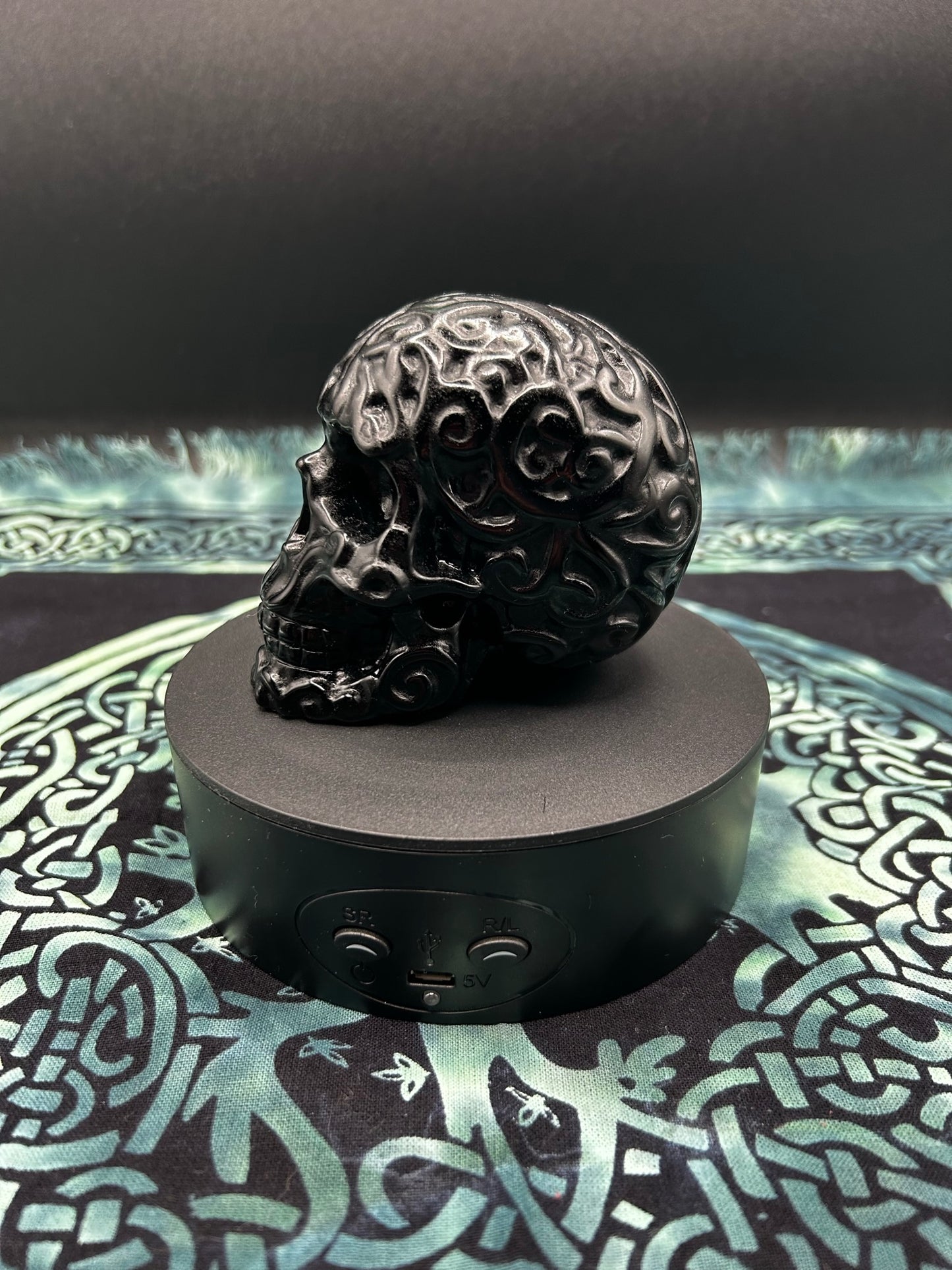 Black Obsidian Carved Skull