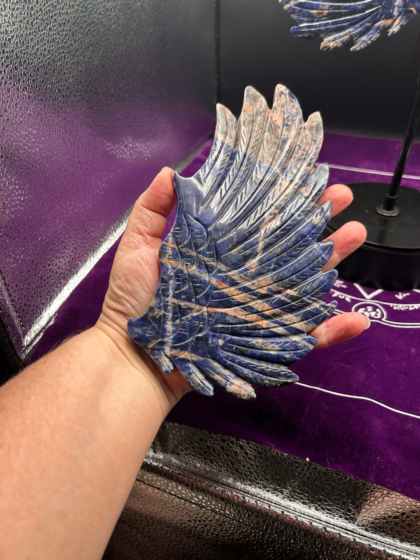Sodalite Angel Wings Extra Large