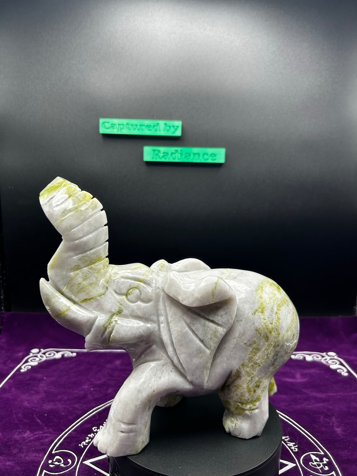 Large Green Jade Elephant