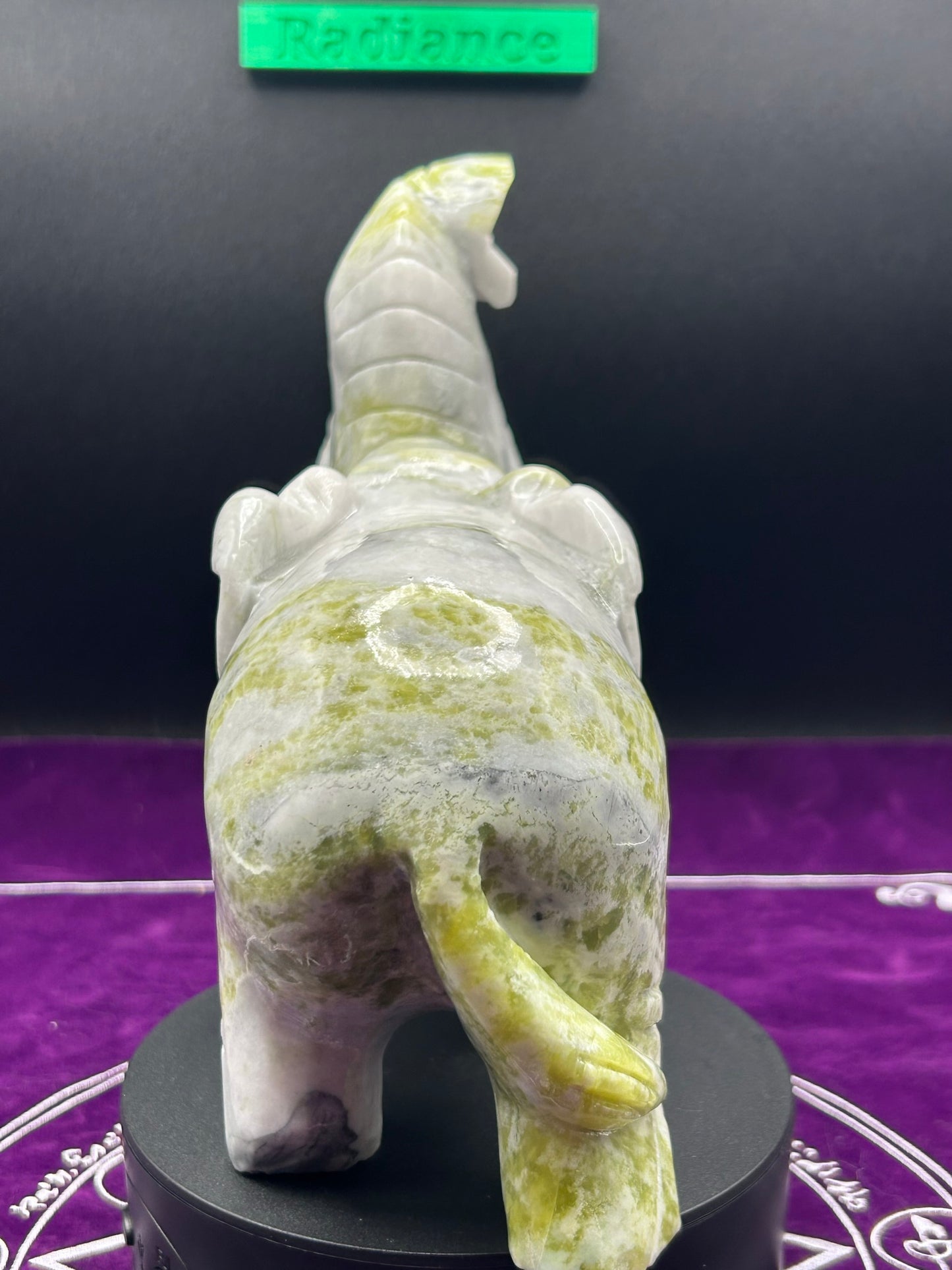 Large Green Jade Elephant