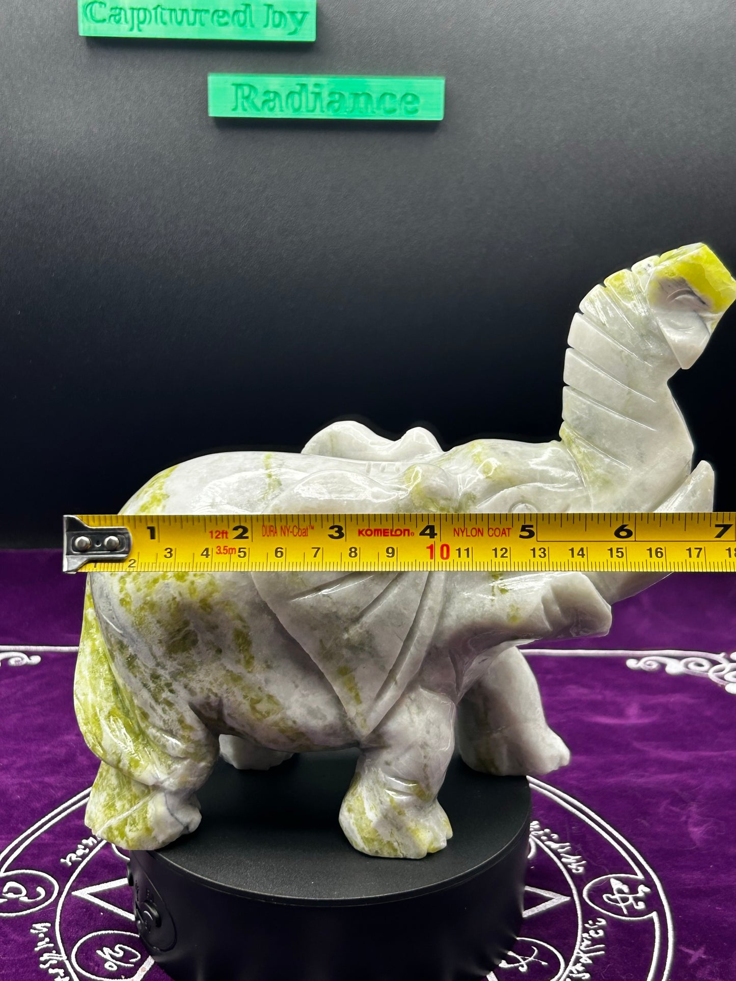 Large Green Jade Elephant