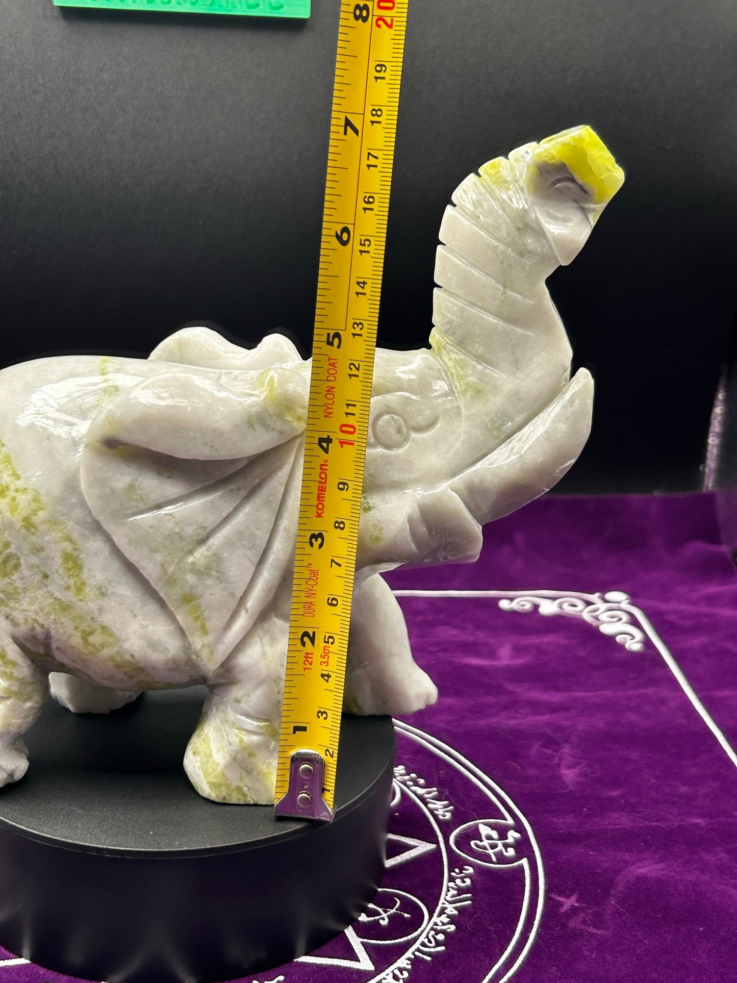 Large Green Jade Elephant