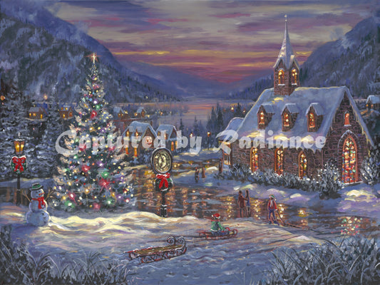 Mountain Christmas Chapel by Robert Finale