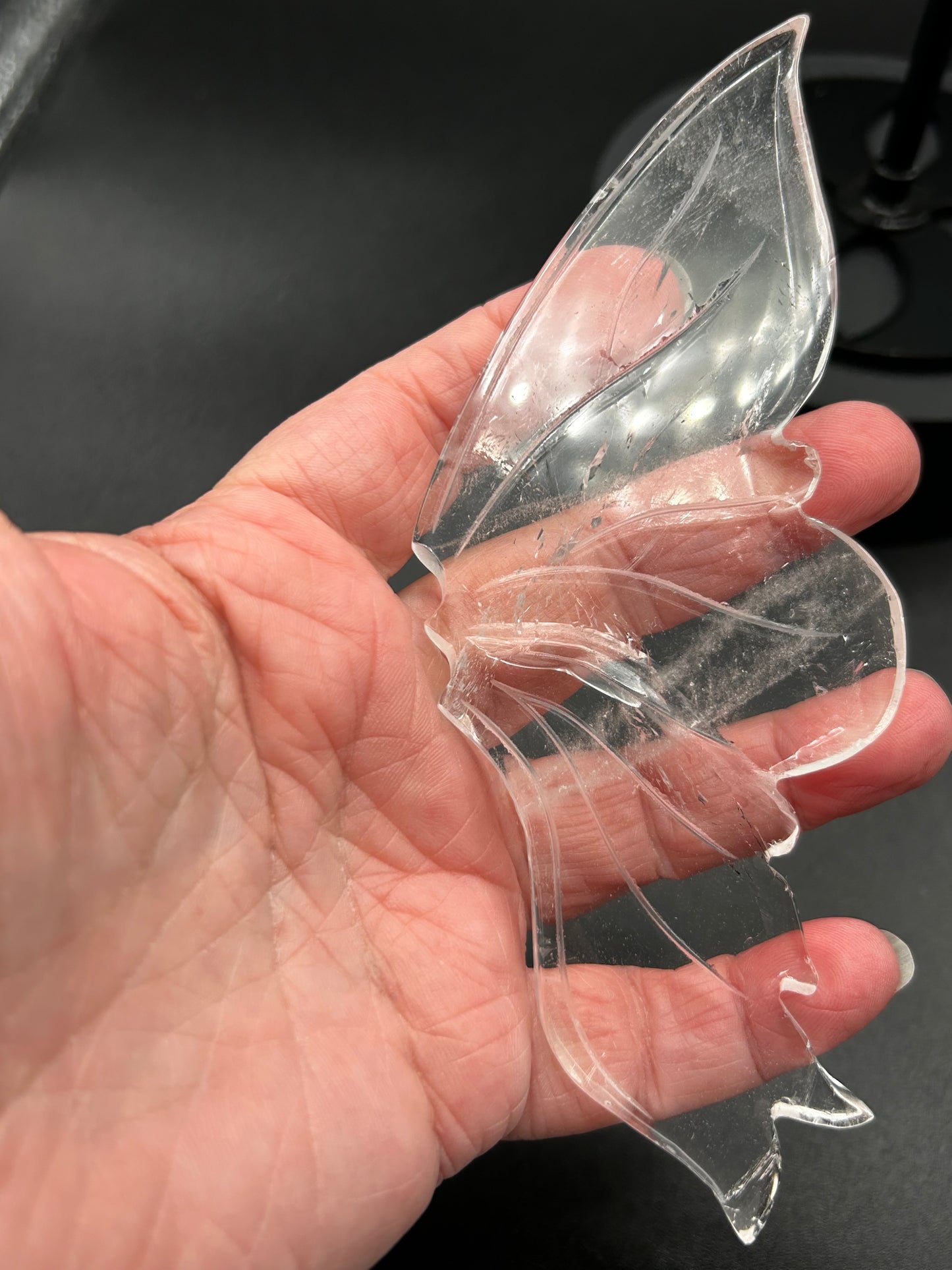 Clear Quartz Wings with Stand