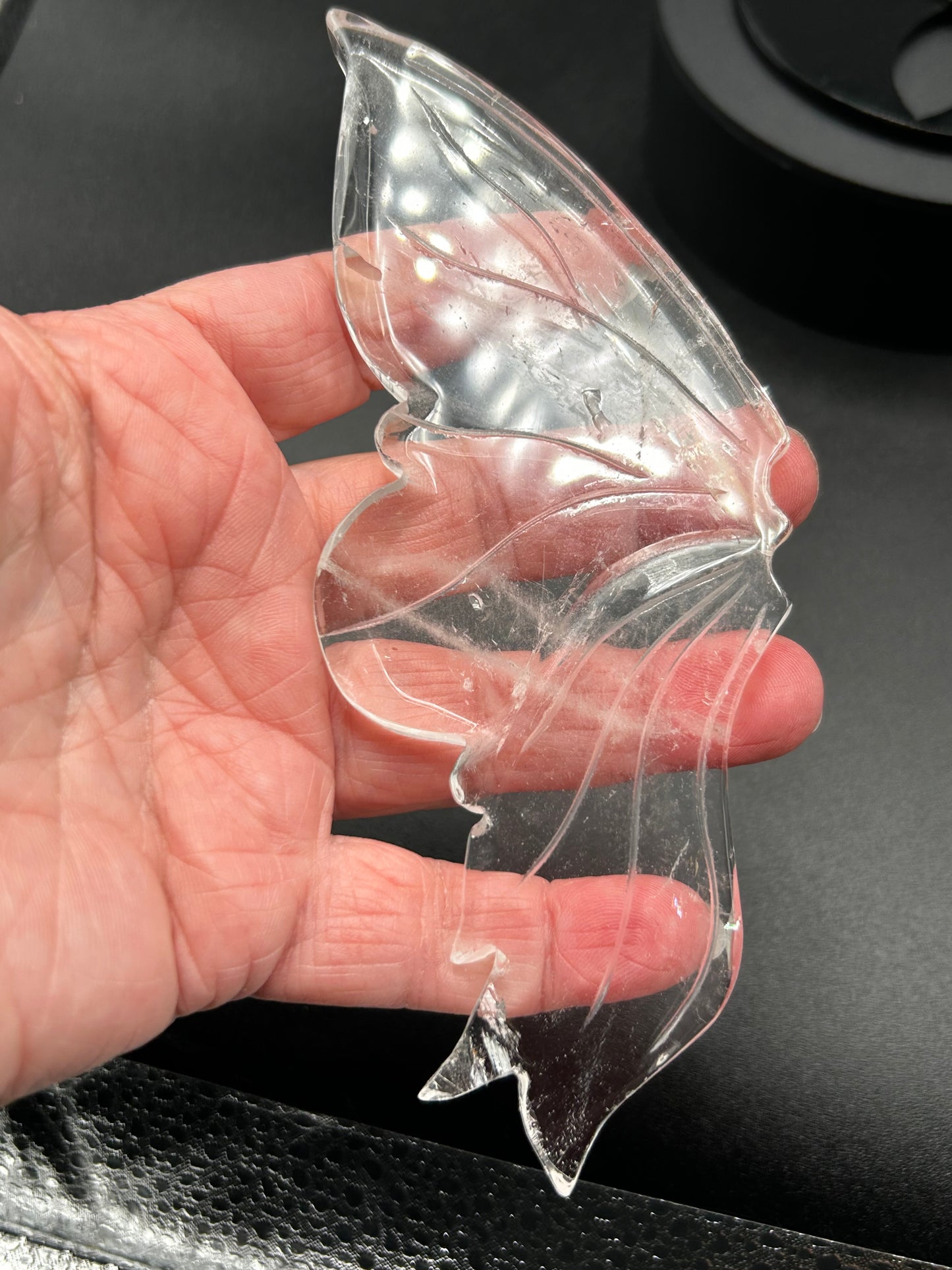 Clear Quartz Wings with Stand