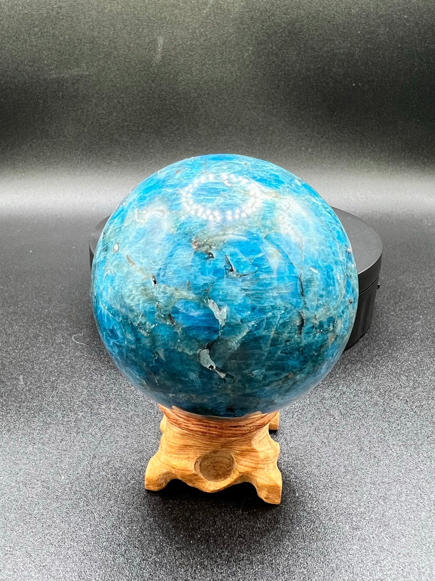 Blue Apatite Sphere