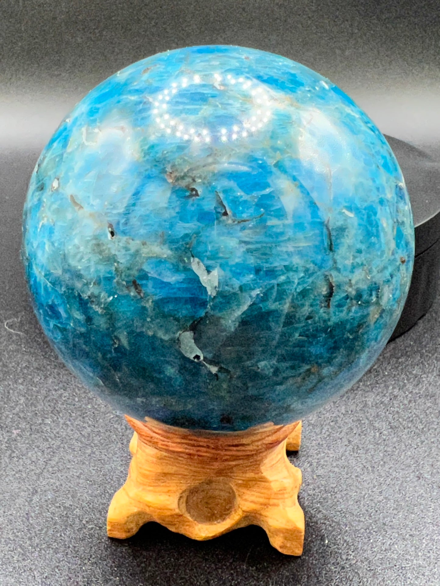 Blue Apatite Sphere