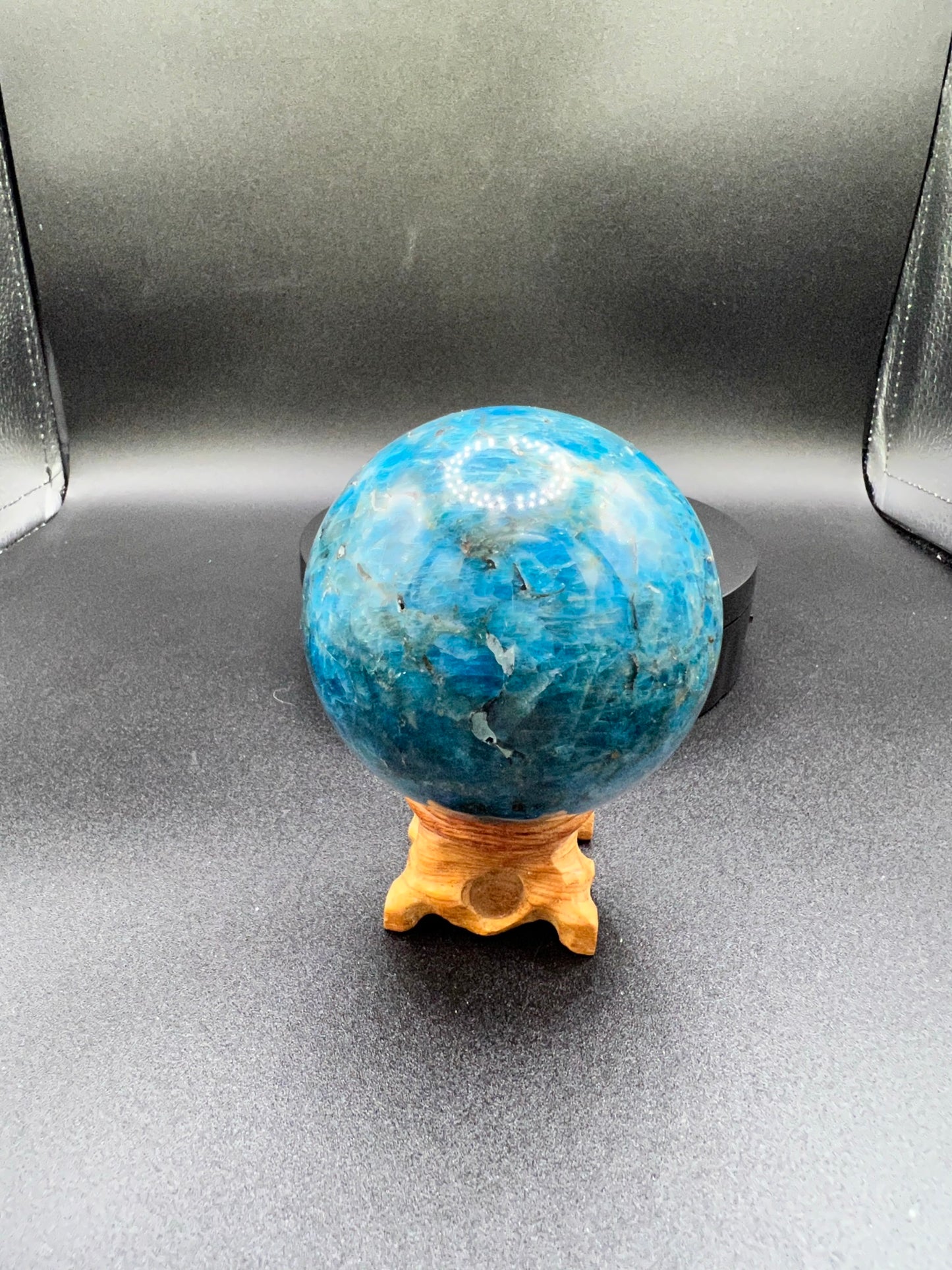 Blue Apatite Sphere