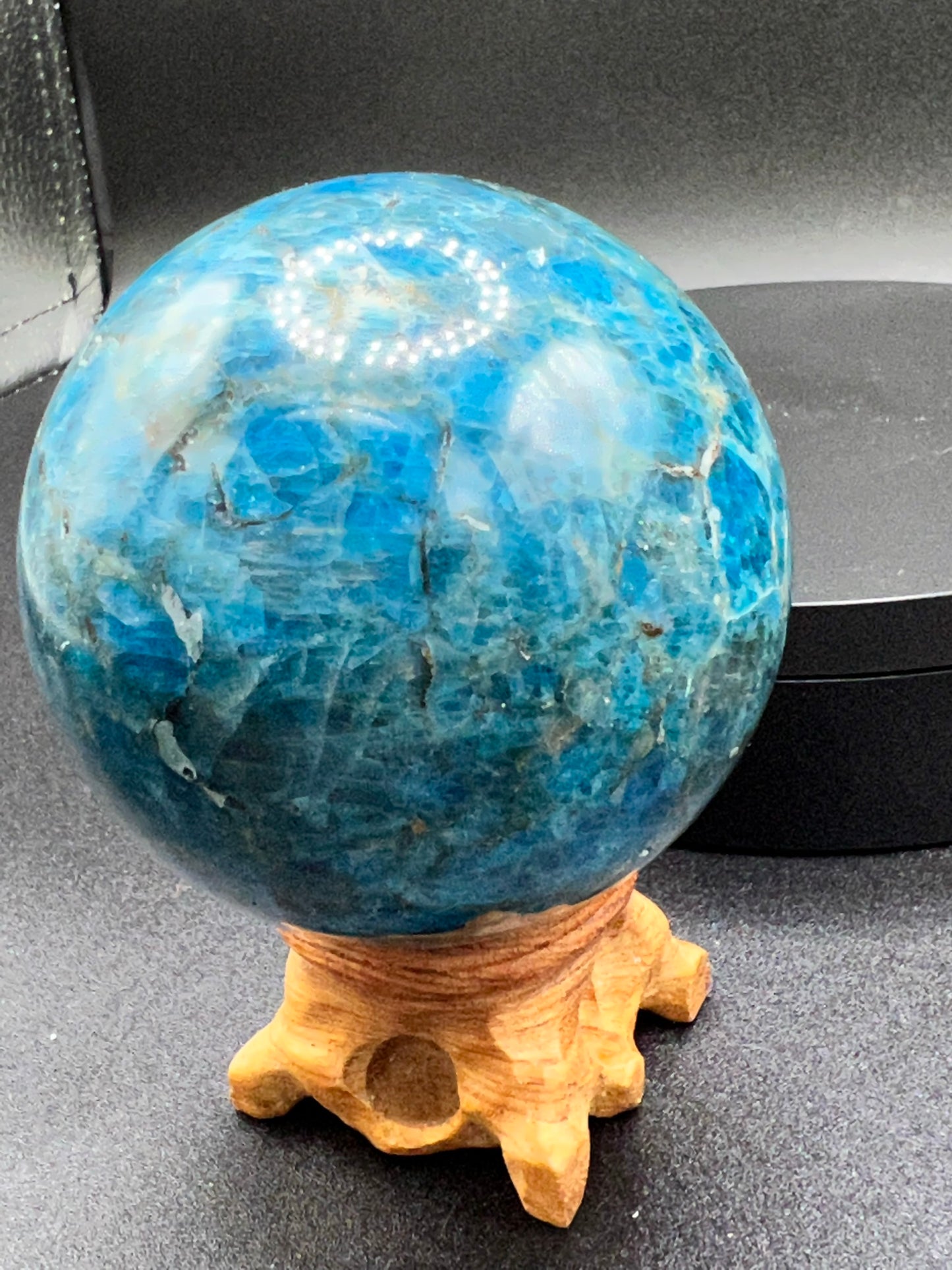 Blue Apatite Sphere