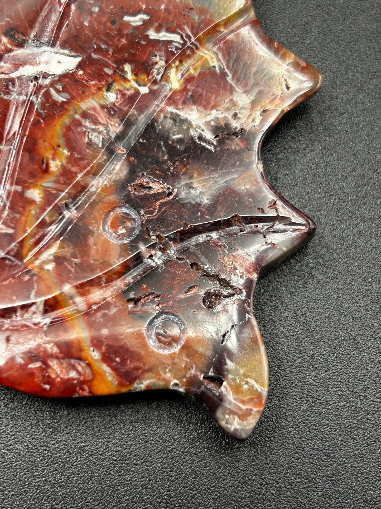 Red Jasper Wings with Druzy w/stand