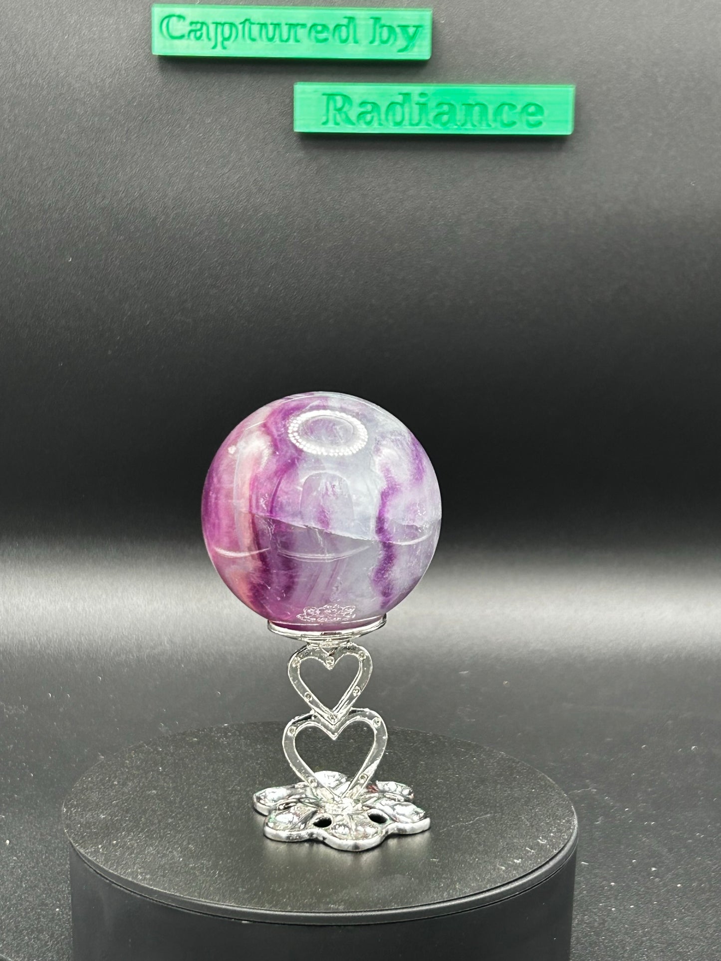 Silk Fluorite Sphere w/ stand