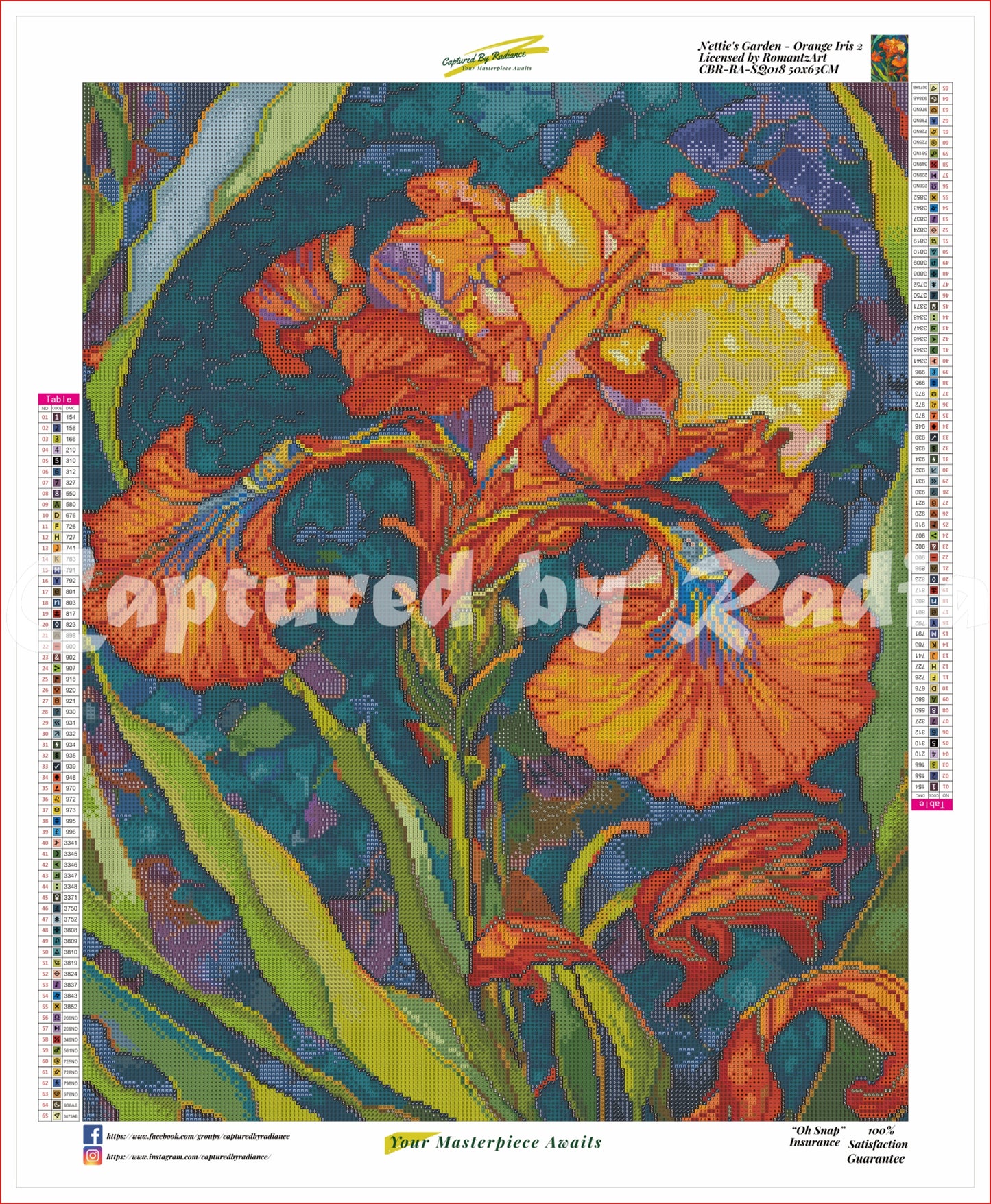 Nettie's Garden - Orange Iris 2 by RomantzArt