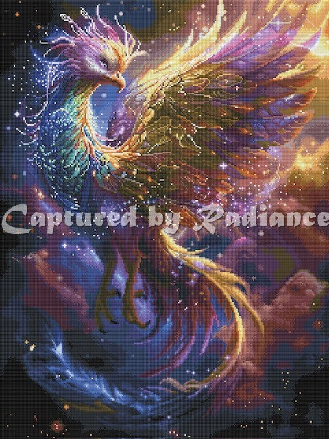 Fantastic Phoenix With Bright Colors Rainbow