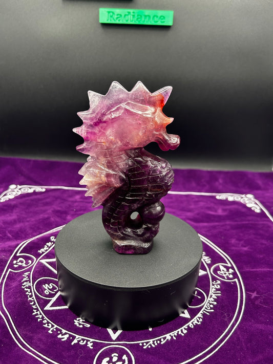 Rainbow Fluorite Seahorse