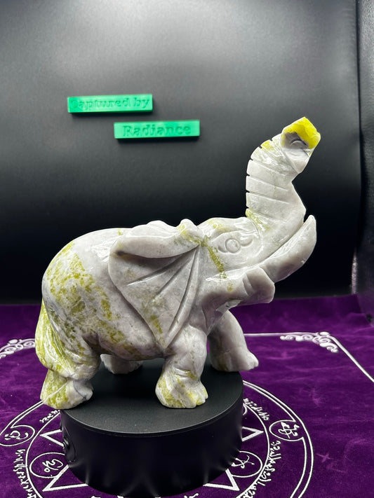 Large Green Jade Elephant