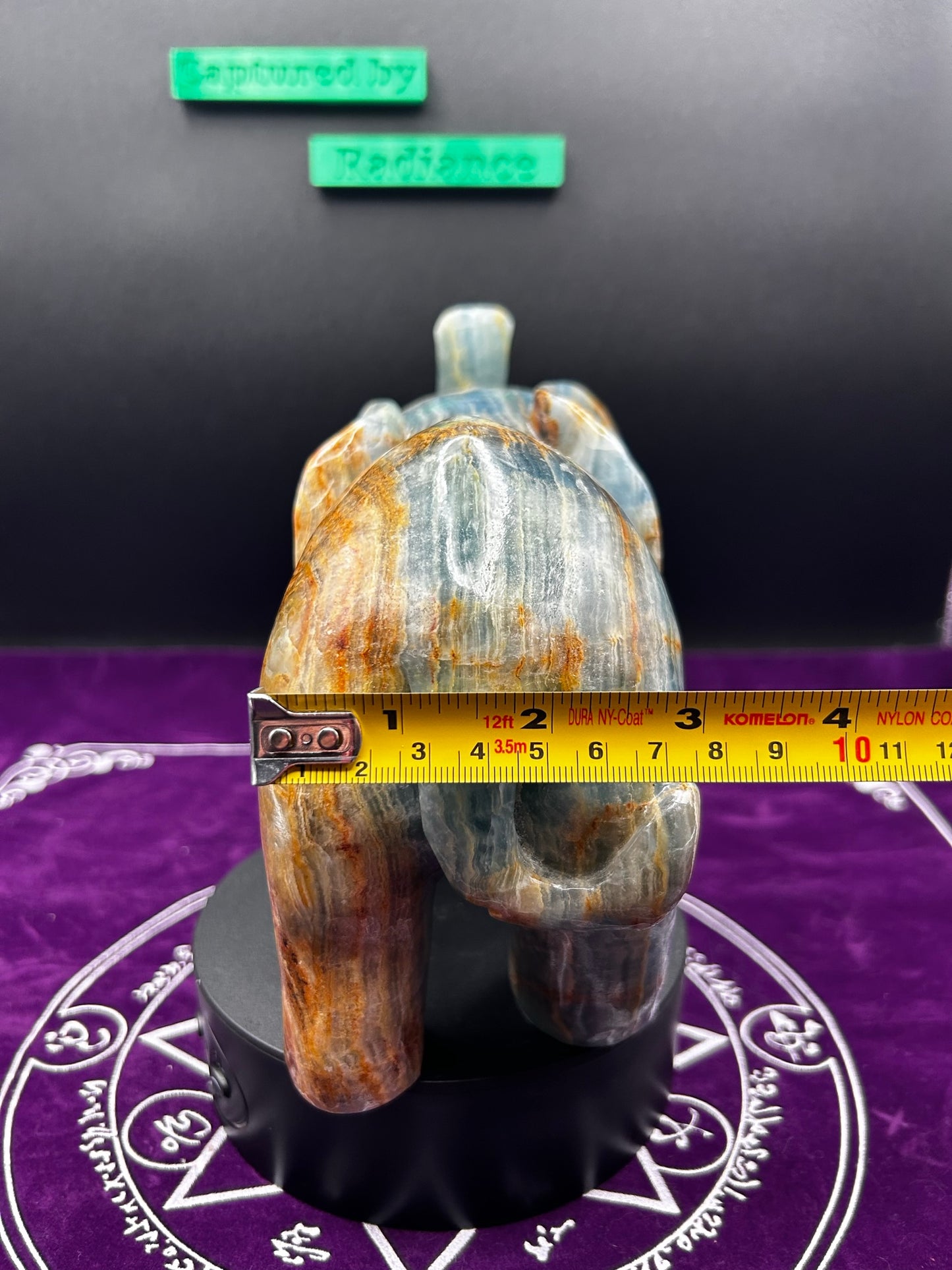 Large Blue Onyx Elephant