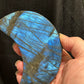 Labradorite Moon with Strong Blue Flash A4