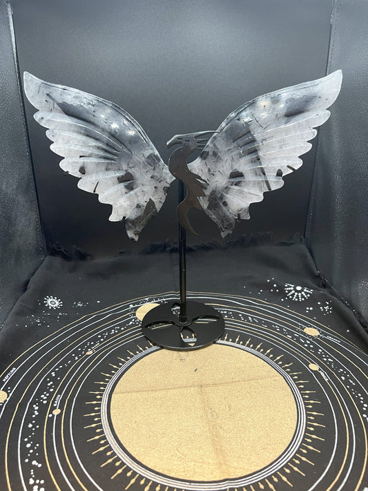 Large Black Touraline Dragon Wings C9