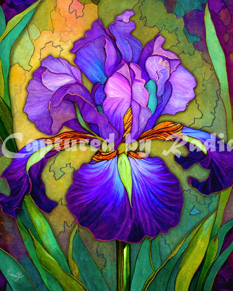 Nettie’s Garden ~ Purple Iris by RomantzArt