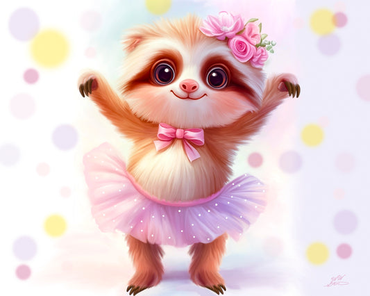 Sloth Ballerina by Whimsical Wonders