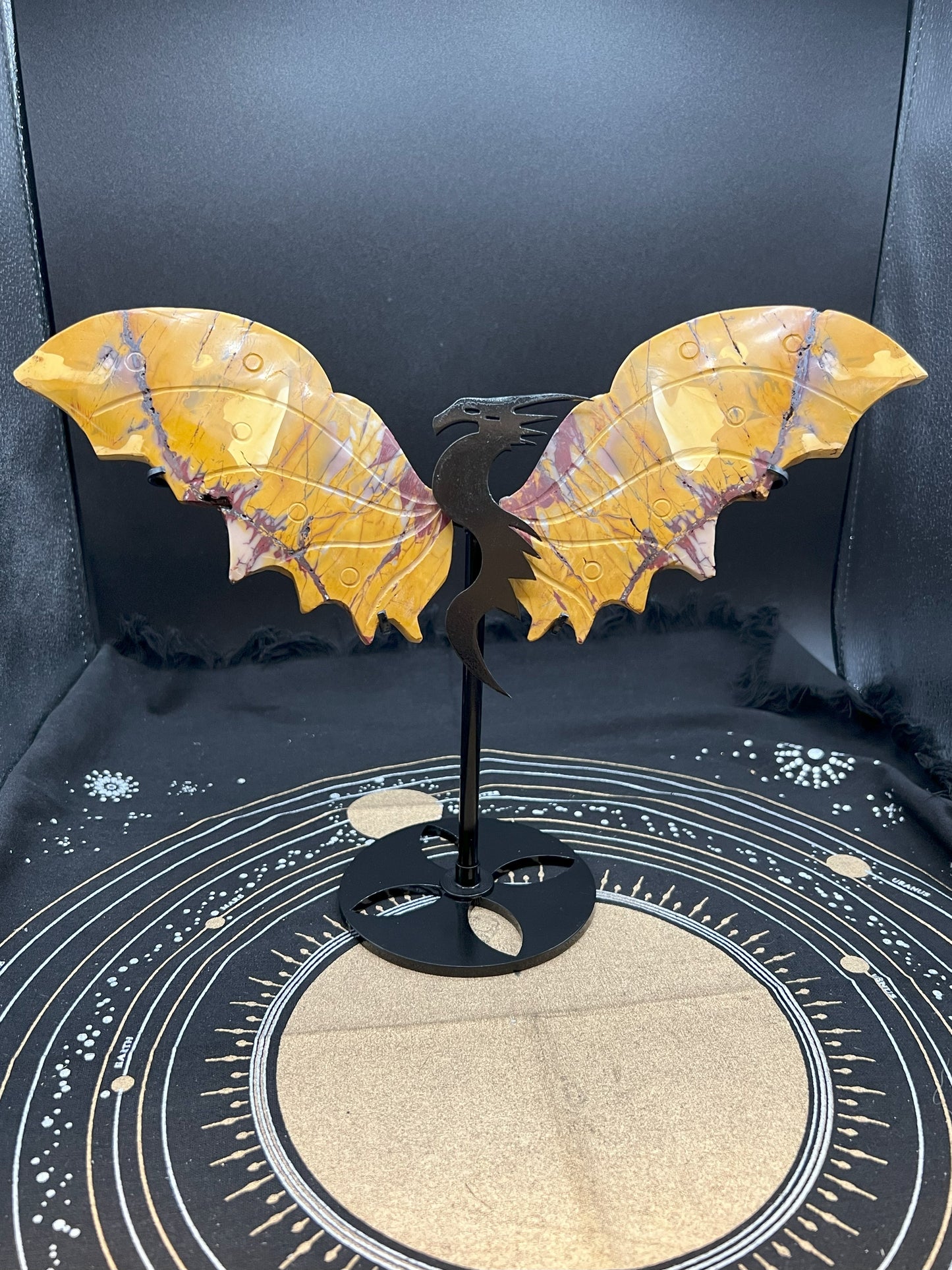 Yellow/Red Mookaite Dragon Wings K13