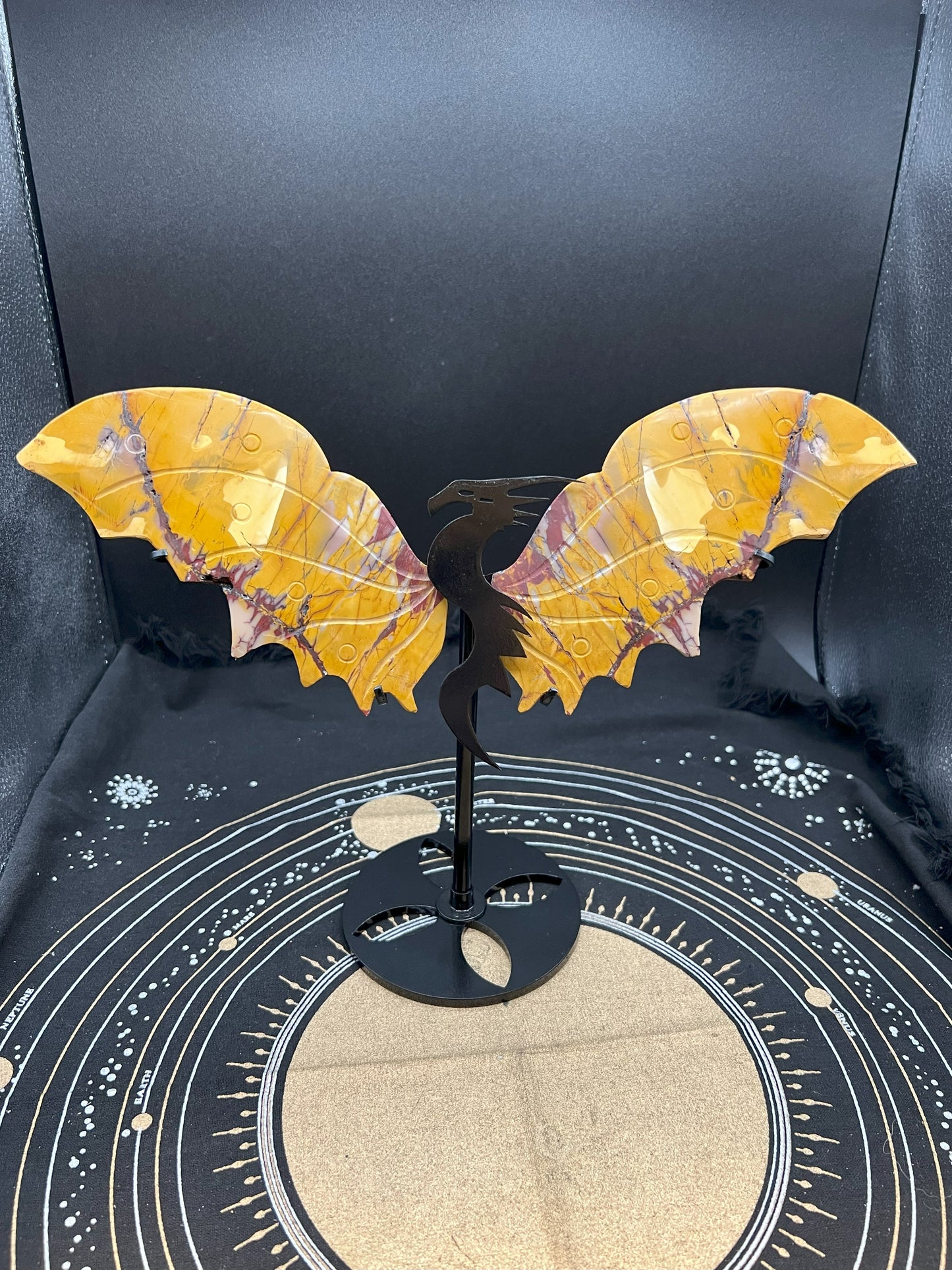 Yellow/Red Mookaite Dragon Wings K13